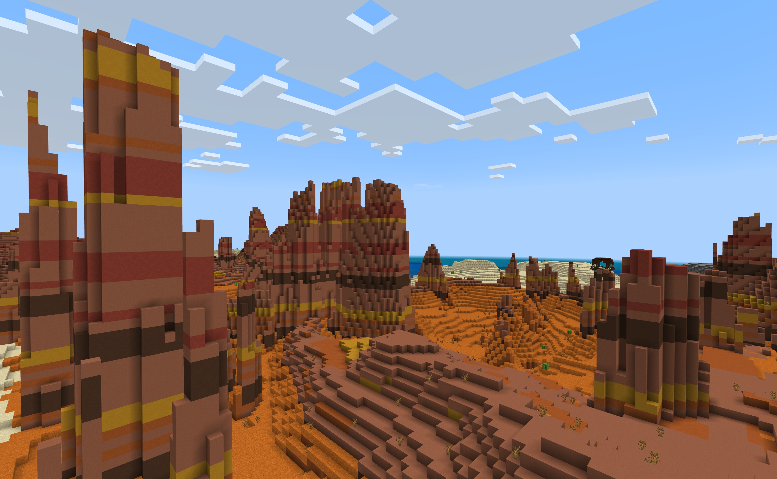 A Mesa Biome in Minecraft