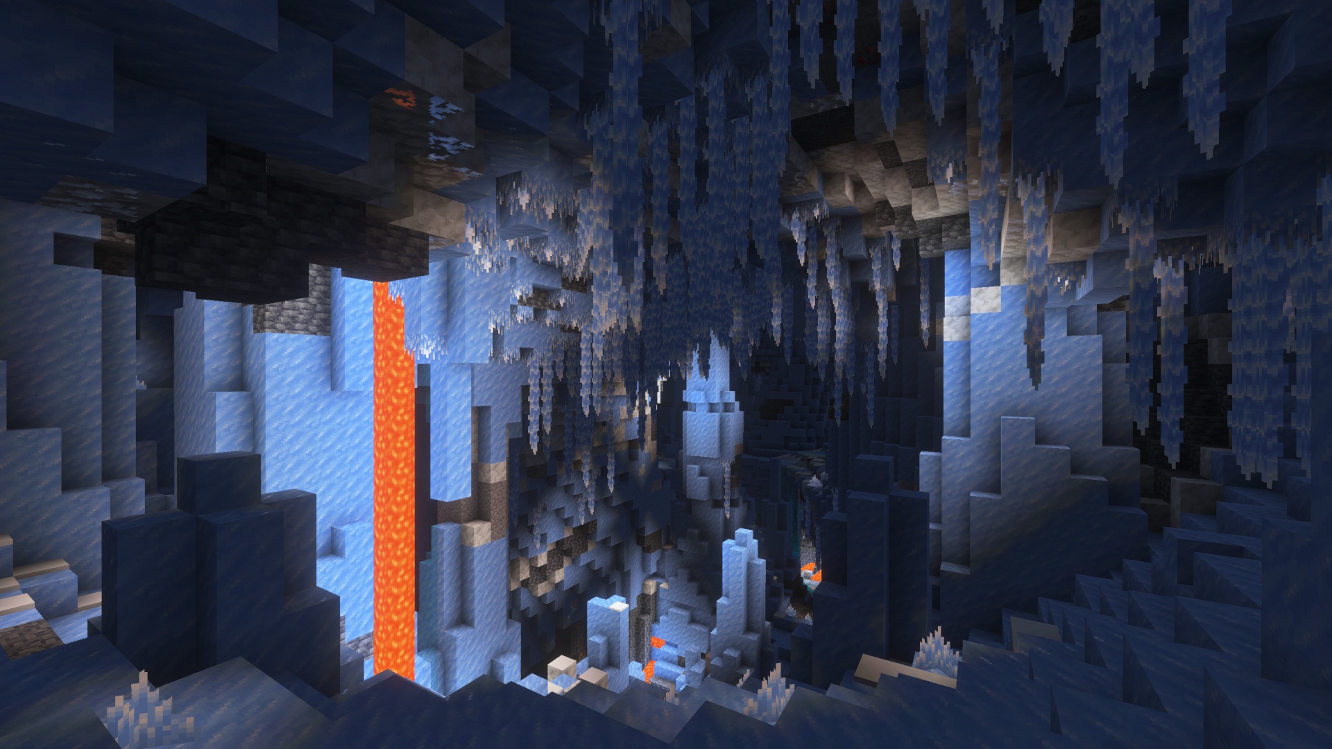 An Ice Cave in Minecraft Preview